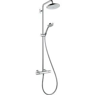 hansgrohe Croma 220 Ecosmart Showerpipe 27188000 mit Brausearm 400 mm, schwenkbar, chrom