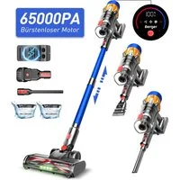BERGER ELECTRONICS Akku-Hand-und Stielstaubsauger Akku Staubsauger, Staubsauger Kabellos, 65000 Pa/600W, 70min Laufzeit, Bodenstaubsauger, Kabelloser Staubsauger, Weihnachtsgeschenk