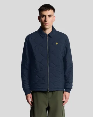 Lyle & Scott Wasserabweisende Ripstop-Steppjacke – Marineblau