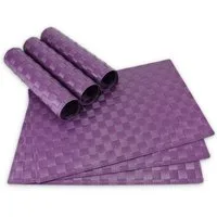 matches21 HOME & HOBBY Platzset Tischsets MODERN 6er Set Violett als Tischuntersetzer, (6-St), Abwaschbare Platzsets als Tischunterlagen für Ess-Tisch Tisch-Deko