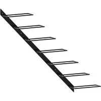 vidaXL Weinregal Wand-Weinregal für 7 Flaschen Schwarz Metall, 1-tlg.