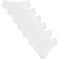 sloggi Tai-Slip 6er Pack 24/7 Cotton Lace (Spar-Set) Tai Slip - Baumwolle - Atmungsaktiv - Perfekter Sitz