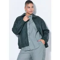 Studio Untold Sommerjacke Blouson Boxy oversized Shape Lederoptik