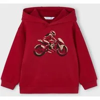 Mayoral Kapuzensweatshirt Jungen Kapuzen-Sweatshirt mit Grafikprint Motorrad (440766)