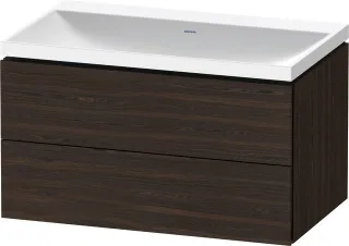 Duravit L-Cube c-shaped Set wandhängend Nussbaum gebürstet Matt 800x480x480 mm - LC6951N69690000 LC6951N69690000