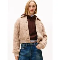 Tommy Jeans Plüschjacke TJW TEDDY VARSITY BOMBER