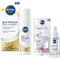 Nivea Gesichtspflege-Set UV Primer 2in1 Primer + Hyaluron Serum Set Set, 2-tlg.