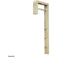 HTI-Living Garderobe Garderobenleiste Altona Sonoma (Stück, 1 St., 1 Garderobenleiste), Garderobe mit 3 Haken und 1 Stange für Kleiderbügel