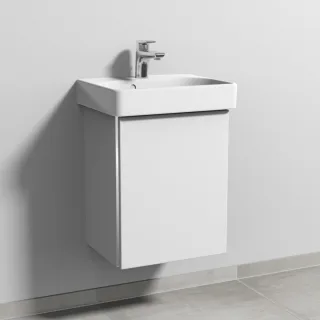 Sanipa 3way Waschtischunterbau zu Geberit Smyle Square Waschtisch mit 1 Tür, Weiß-Soft BR66943