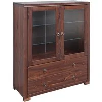 OTTO home Highboard Gotland, Vitrine, Breite 101 cm, Türen mit Glaseinsätzen, aus massiver Kiefer