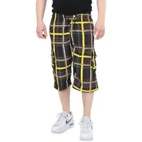 Ben Creek Cargobermudas QL05 3/4 Capri mit Multitaschen, kurze karierte Funktionshose Outdoorhose