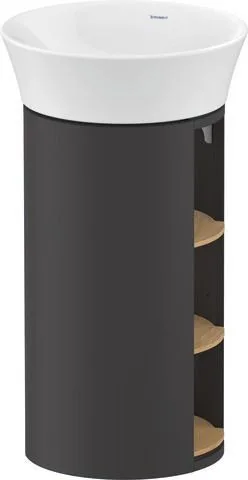 Duravit White Tulip Waschtischunterbau bodenstehend Natur Eiche & Graphit Matt & Seidenmatt 410x410x WT42390H558