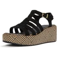 Fitflop PLATFFORMS GRAPHIC-WEAVE SUEDE FISHERMAN SANDALS Keilsandalette Plateau, Riemchensandale mit verstellbarer Schnalle