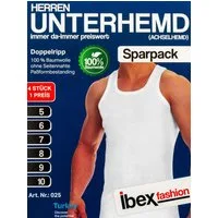 TEXEMP Achselhemd 4er Pack Herren Unterhemd Tank-Top Achselhemd Doppelripp Baumwolle (4-St) 100% Baumwolle