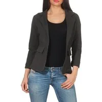 malito more than fashion Jackenblazer malito Damen Blazer in Unifarben, Kurzjacke mit Knopf, Jersey Sakko Sweatjacke in Blazerform Slimfit