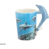 HTI-Living Tasse Becher Delfin, 1-tlg., Keramik, Kaffeetasse Teetasse