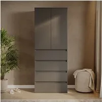 Vicco Kleiderschrank Claus, Anthrazit, 74 x 191.5 cm mit 4 Schubladen (1-St)