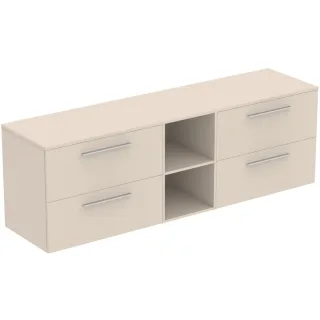 Ideal Standard Möbel-Set 200cm i.life B 4 Auszüge 2 mi.off.Fächer Gr.Chrom SandbeigeMatt, T5848NF T5848NF