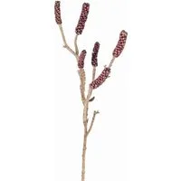 Kunstzweig Zweig Zylinderputzer Zweig HEMES mit Früchten, dunkelrot, 60cm Zylinderputzer, artplants, Höhe 60.0 cm