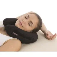 Smoothy Nackenkissen SMOOTHY Reisekissen–Ergonomisches Nackenkissen mit Microbeads & Fleece, Mikroperlen Füllung & Fleece Bezug
