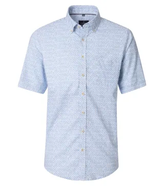 CASAMODA - Leinenhemd Kurzarm blau - Gr. - XL
