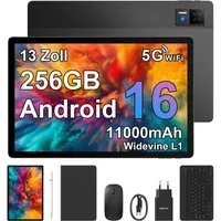 DOOGEE U13 Android 16, 32GB RAM+256GB ROM (2TB TF), 11000mAh Tablet (13", 256 GB, Android 16, Tablet-Set inkl. Stift, Tastatur, Maus, Schutzhülle, 5G WiFi, 13MP+5MP)