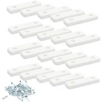 sossai® Möbelfuß Möbelgleiter in Weiß mit Schrauben, (20-St), 50x14x5mm