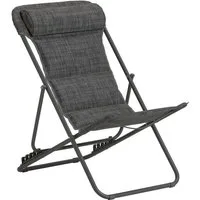 Dehner Gartenliege Campingstuhl Ibiza, 87 x 62 x 76 cm, klappbar, inkl. Kopfpolster, aus Stahl/Textilene/Polyester
