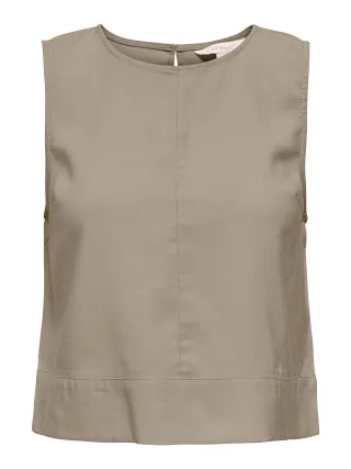 ONLY - ONLDORSI ARIS SL LOOSE TOP WVN CC Taupe Gray - Gr. - S