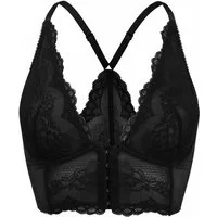Gossard Longline-BH Lace Longline V-Bügel BH mit Frontverschluss Black (Longline BH, 1-tlg., Spitze/Netz) verführerisch sexy