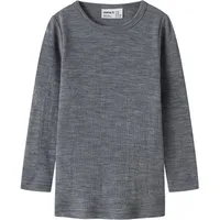 Name It Langarmshirt NMNWAX WOOL RIB LS TOP NOOS aus reiner Merinowolle