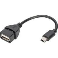 USB Adapter / Konverter, OTG Typ mini B - A