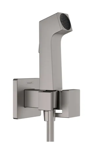 Hansgrohe Handbrause Bidette E f.Kaltwasser m. Schlauch 1250mm und Porter brushed black chrome , 2 29231340