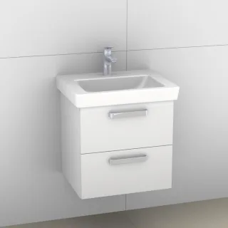 Artiqua 414 Waschtischunterschrank für Subway 2.0 7113F6 Weiß Glanz, 414-WU2L-V60-7050-68 414-WU2L-V60-7050-68