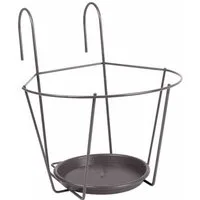 Jardifer Blumenkastenhalter Haken-Blumentopfhalter 25 cm grau