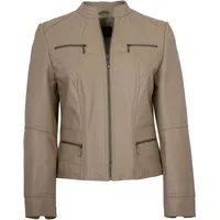 Maddox Lederjacke Clari MADDOX - Damen Lederjacke Lammnappa taupe
