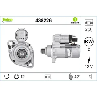 Valeo Anlasser 2,0 kW Audi Seat Skoda VW 438226