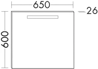 Burgbad Leuchtsp. RL10 600x650x26 RL10, SIGP065PN645 SIGP065PN645