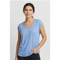 pieces Kurzarmshirt PCALICE SS GLITTER TEE JRS NOOS BC Viskosemischung, loose fit