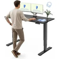 FLEXISPOT Schreibtisch Elektrisch Höhenverstellbarer Schreibtisch EC5 LITE mit Dualmotor (25MM einteiliger Tischplatte & 3-fach Teleskop, 4 Speicherhöhen & Antikollisionssystem), 120x80/140x80/160x80/180x80