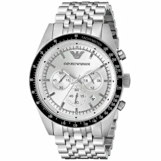 Emporio Armani AR6073 Sportivo Silber Chronograph Herrenuhr