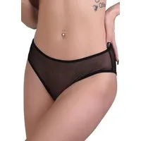 Daring Intimates String Transparenter Ouvert Slip - schwarz