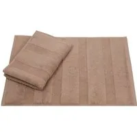 Betz Badematte 2er Set Badvorleger Deluxe Größe 50 x 68 cm, strapazierfähig, Baumwolle, rechteckig, unbeschichtet