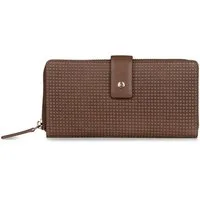 bugatti Geldbörse Ladies Long Zip Wallet, aus echtem Rindsleder mit RFID-Blocker Schutz