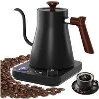 TUWENA Wasserkocher Heißwasserspender mit temperatureinstellung, Schwanenhals wasserkocher, 40-100°C einstellbar & Warmhaltefunktion, 1200W teemaschine, 0.9L