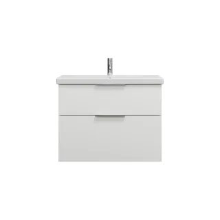 Burgbad Keramik Waschtisch-Set Eqio Weiß Hochglanz/Alpinweiss, SEYQ083F2009C0001 SEYQ083F2009C0001