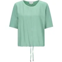 Hajo Blusentop Shirtbluse Struktur Leinenoptik