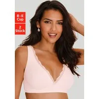 petite fleur by Lascana Soft-BH (Packung, 2 Stück) ohne Bügel aus weicher Baumwollmischung, bequemer BH