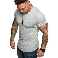 Amaci&Sons T-Shirt TACOMA Basic T-Shirt mit Rundhalsausschnitt Herren Einfarbig Vintage Rundhalsausschnitt Basic Crew Neck Shirt