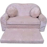 FORTISLINE Kindersofa Kindersofa Rosalia Ausklappbares Sofa aus Cord mit Verlängerung